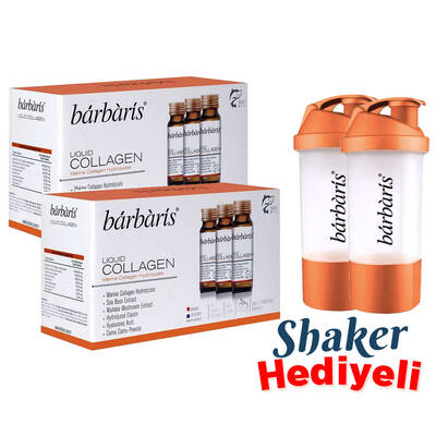 Barbaris Liquid Collagen Takviye Edici Gıda 50 ml 10 adet 2li set Shaker Hediyeli