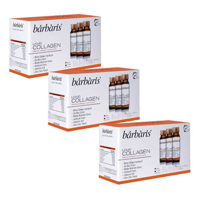 Barbaris Liquid Collagen Takviye Edici Gıda 50 ml 10 adet 3lü set Shaker Hediyeli