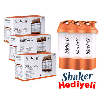 Barbaris Liquid Collagen Takviye Edici Gıda 50 ml 10 adet 3lü set Shaker Hediyeli