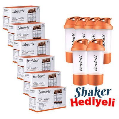 Barbaris Liquid Collagen Takviye Edici Gıda 50 ml 10 adet 6'lı set Shaker Hediyeli