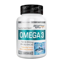 Bigjoy Vitamins - Bigjoy Omega 3 2000mg 50 Yumuşak Jel Kapsül