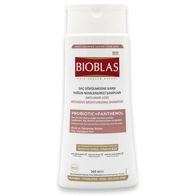 Bioblas Saç Dökülmesine Karşı Yoğun Nemlendirici Şampuan Probiotic + Panthenol 360 ml