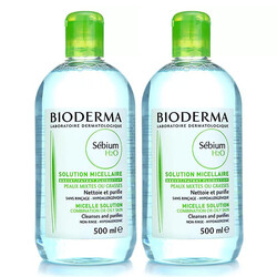 Bioderma - Bioderma Sebium H2O Yüz ve Makyaj Temizleme Suyu 2 x 500 ml