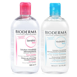 Bioderma - Bioderma Sensibio H2O 500ml + Bioderma Hydrabio H2O Misel Solüsyon 500ml