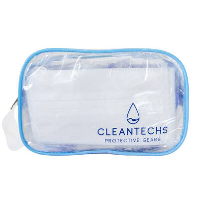 Cleantechs Hijyen Set 4 Mavi Çantalı