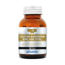 Dinamis - Dinamis Calcium Magnesium Zinc with Vit-D3 Takviye Edici Gıda 100 Tablet