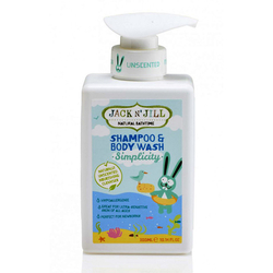 Jack and Jill Natural Bathtime Shampoo & Body Wash 300ml - Simplicity - Thumbnail