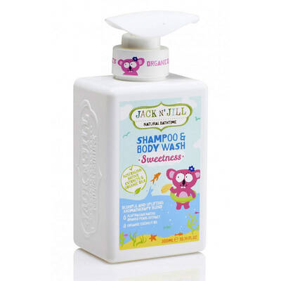 Jack and Jill Natural Bathtime Shampoo & Body Wash 300ml - Sweetness