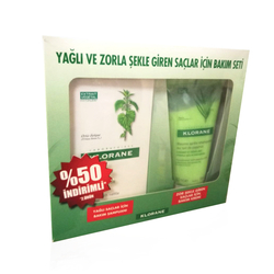 Klorane - Klorane Yağlı ve Zor Şekil Alan Saçlar İçin Bakım Seti