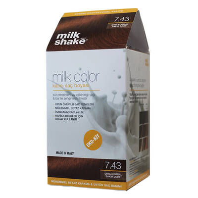 Milk Shake Milk Color Kalıcı Saç Boyası 7.43 - Orta Kumral Bakır Dore