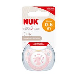 NUK - Nuk Baby Rose Blue 0- 6 Ay Slikon Emzik ( Kutulu )