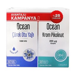 Orzax - Orzax Ocean Çörek Otu Yağı 60 Kapsül + Krom Pikolinat 90 Kapsül Avantajlı Kampanya