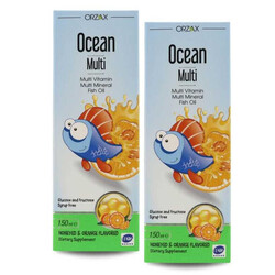 Orzax - Orzax Ocean Multi Ballı - Portakal Aromalı Takviye Edici Şurup 150 ml 2.si %50 İNDİRİMLİ