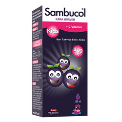 Sambucol - Sambucol Kids Kara Mürver ve C Vitamini İçeren Sıvı Takviye Edici Gıda 120 ml