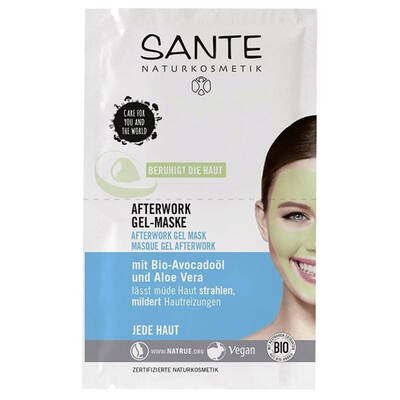 Sante After-Work Gel Mask Bio Avocado Oil and Aloe Vera 2x4 ml