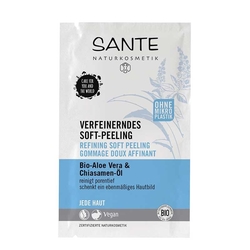 Sante - Sante Arındırıcı Yumuşak Peeling - 2 li Saşe Organik Aloe Vera & Chia Tohumu Yağı