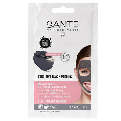 Sante Hassas Ciltler İçin Siyah Peeling Maske 2x4 ml