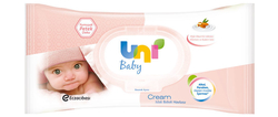 Uni Baby - Uni Baby Cream Islak Bebek Havlusu 56 Adet