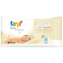 Uni Baby - Uni Baby Yenidoğan Islak Pamuk Mendil 40 Adet