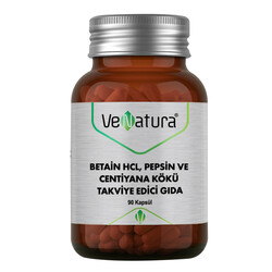 VeNatura - VeNatura Betain HCL, Pepsin ve Centiyana Kökü Takviye Edici Gıda 90 Kapsül