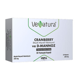VeNatura - VeNatura Cranberry ve D-Mannoz Takviye Edici Gıda 30 Yumuşak Kapsül