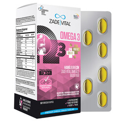 Zade Vital - Zade Vital Omega 3 Fish Oil Takviye Edici Gıda 50 Kapsül